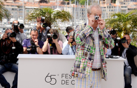 Bill Murray lors du photocall du film Moonrise Kingdom le 16 mai 2012 au festival de Cannes