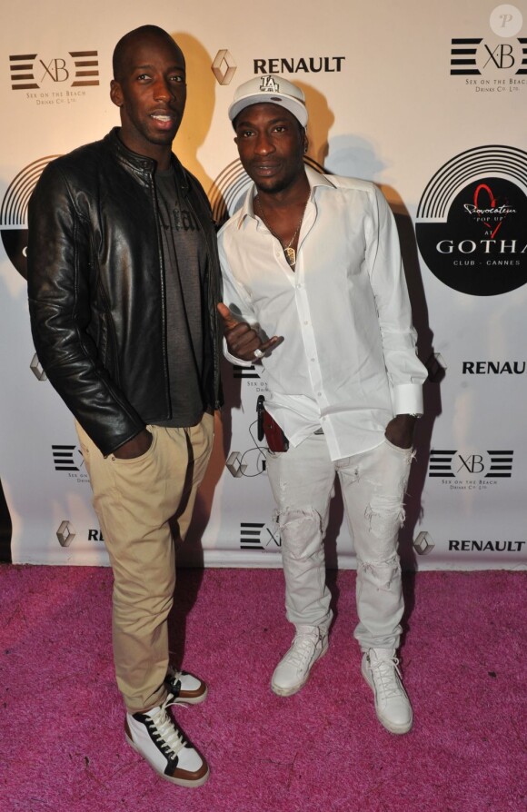 Souleymane Diawara et Mamadou Niang lors du concert de Rick Ross au Gotha Club à Cannes le 21 mai 2012