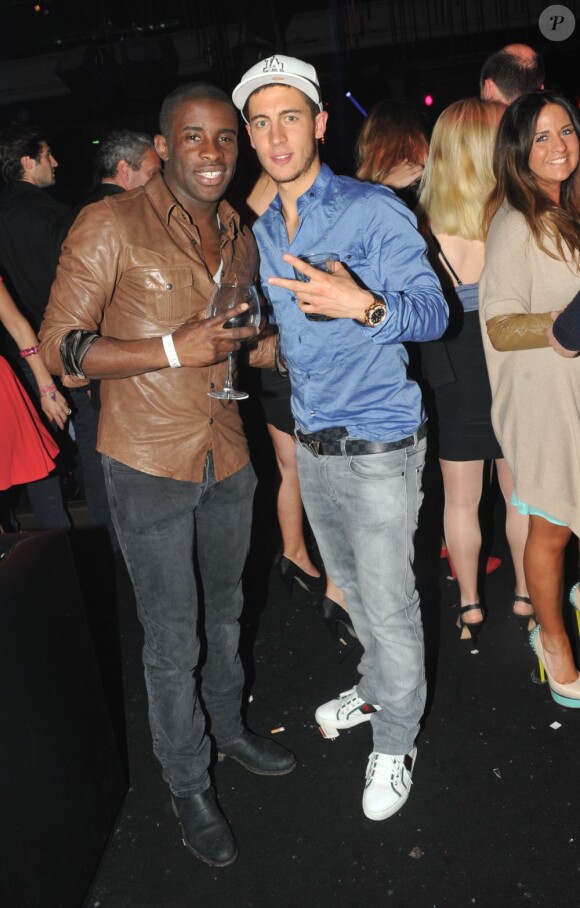 Rio Mavuba et Eden Hazard lors du concert de Rick Ross au Gotha Club à Cannes le 21 mai 2012