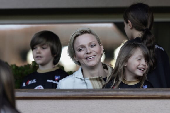 Charlène Wittstock le 22 mai 2012 à Monaco pour un match de charité organisé au profit de l'association de la princesse Charlène