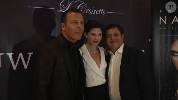 Jean-Roch, Delphine Chanéac et Edouard Nahum au VIP Room éphémère de Cannes, le 21 mai 2012.