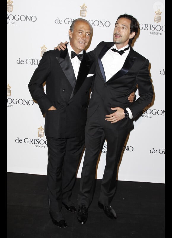 Fawaz Grusoi et Adrien Brody à la soirée De Grisogono, à l'Eden Roc d'Antibes le 23 mai 2012.