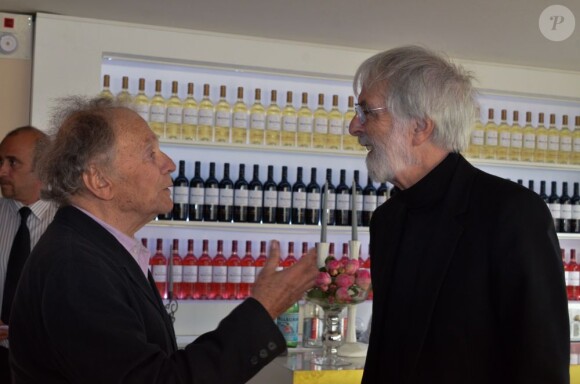 Jean-Louis Trintignant et Michael Haneke au Mouton Cadet Wine Bar à Cannes durant le Festival 2012