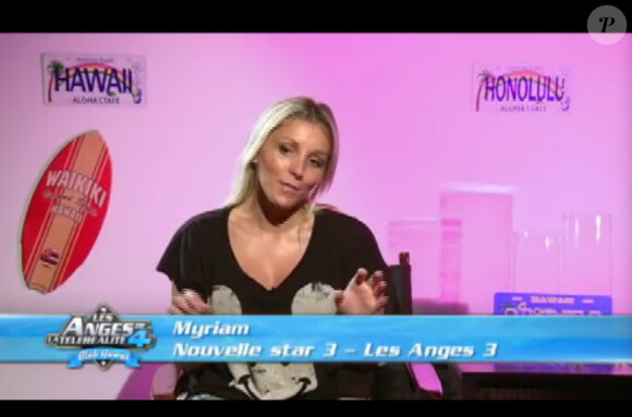 Myriam dans Les Anges de la télé-réalité 4 le mercredi 30 mai 2012 sur NRJ 12