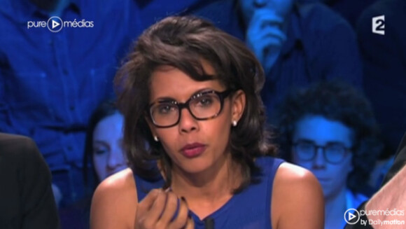 Audrey Pulvar, sur France 2 dans On n'est pas couché, le samedi 17 mars 2012.