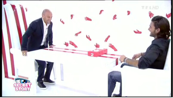 Thomas vs Kévin dans la salle de la confiance dans le troisième prime de Secret Story 6, vendredi 8 juin 2012 sur TF1