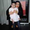 Amalya et le petit Rogers lors du concert pour Les Petits Anges de la Vie, au VIP ROOM de Jean-Roch, à Paris le 10 juin 2012