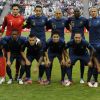 L'équipe de France lors du match de l'Euro entre la France et l'Angleterre (1-1) qui s'est déroulé le 11 juin 2012 à Donetsk en Ukraine