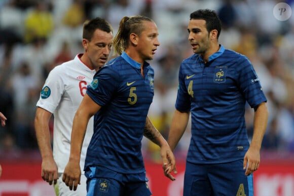 Philippe Mexès et Adil Rami lors du match de l'Euro entre la France et l'Angleterre (1-1) qui s'est déroulé le 11 juin 2012 à Donetsk en Ukraine