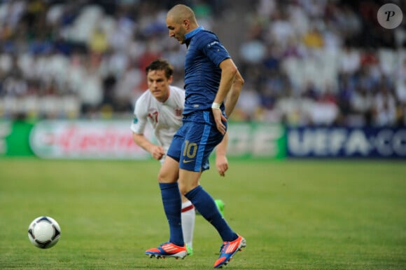 Karim Benzema lors du match de l'Euro entre la France et l'Angleterre (1-1) qui s'est déroulé le 11 juin 2012 à Donetsk en Ukraine