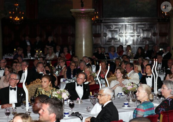 Ambiance dans le jardin d'hiver du Grand Hôtel de Stockholm. Le prince Carl Philip de Suède et la comtesse Marianne de Wisborg étaient bien entourés pour la remise des prix d'art Marianne and Sigvard Bernadotte Art Awards, le 7 juin 2012 au Grand Hôtel de Stockholm.