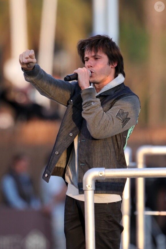 Orelsan sur le plateau du Grand Journal de Canal + à Cannes, le 19 mai 2012.