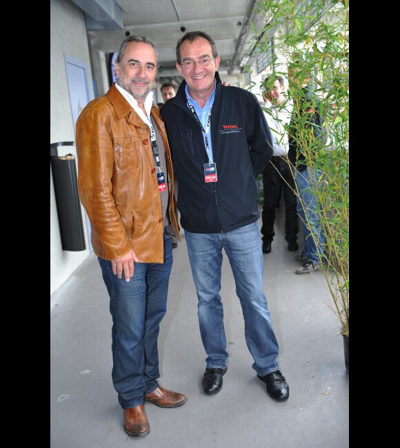 Antoine Duléry et Jean-Pierre Pernaut participent aux 24 Heures du Mans, le samedi 16 juin au Mans.
