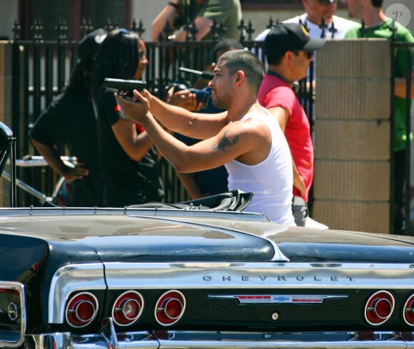 Amber Rose sur le tournage de School Dance à Norwalk, le 18 juin 2012