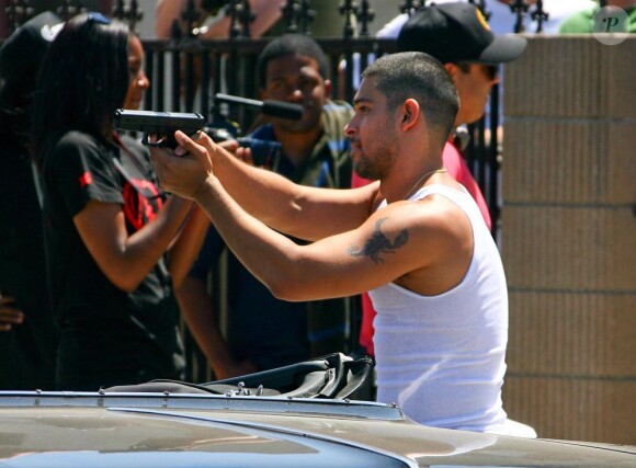 Amber Rose sur le tournage de School Dance à Norwalk, le 18 juin 2012