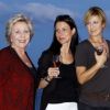 Natacha Amal, Francoise Laborde et Jennifer Lauret lors d'une dégustation des vins Rosés de Bordeaux au Cap Ferret le 15 juin 2012