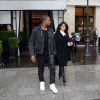Kanye West et sa chérie Kim Kardashian sortent du restaurant La Villa, à Paris le 21 juin 2012