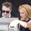 Blake Lively et Nicolas Winding Refn sur le tournage du court-métrage pour Gucci à Beverly Hills.