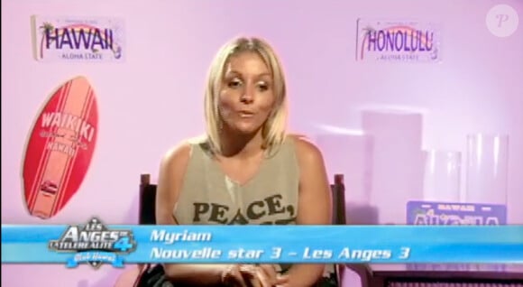 Myriam dans Les Anges de la télé-réalité 4 sur NRJ 12 le mardi 26 juin 2012