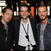 EXCLU : Gad Elmaleh, Nicolas Coullier et M. Pokora au Stade de France pour les concerts de Johnny Hallyday, juin 2012.
