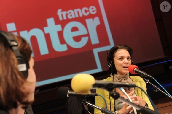 Isabelle Giordano dans les studios de France Inter, le 28 janvier 2011.