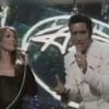 Céline Dion et Elvis Presley en duo sur If I can dream, sur le plateau d'American Idol, avril 2007.