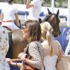La princesse Caroline est passée voir sa fille Charlotte Casiraghi lors du Jumping international de Monte-Carlo (CSI5*) le 28 juin 2012.