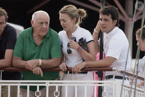 Sergio Alvarez Moya et sa femme Maria Ortega Perez lors du Jumping international de Monte-Carlo le 28 juin 2012.