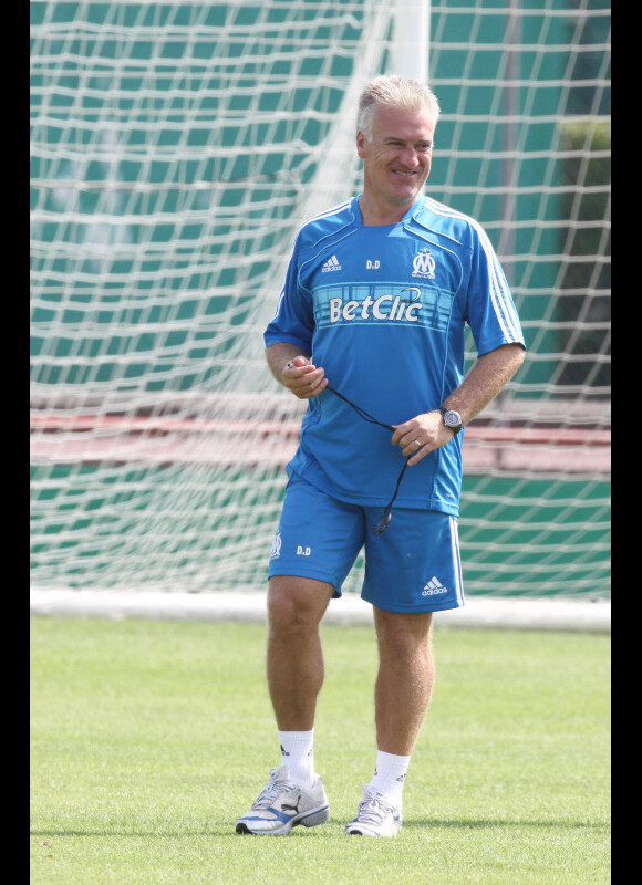 Didier Deschamps, lors d'un entraînement en juillet 2010 à St-Jean-de-Luz.
