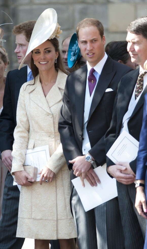 Kate Middleton et le prince William le 30 juillet 2011 lors du mariage de Zara Phillips et Mike Tindall à Edimbourg