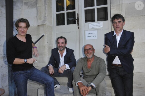 Thierry Frémont, Bruno Solo, Patrick Boss et Tex lors du Grand Prix des Personnalités le 1er juillet 2012 à Avignon