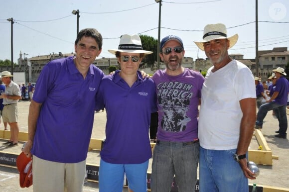 Bruno Solo, Thierry Frémont, Patrick Bosso et Tex lors du Grand Prix des Personnalités le 30 juin 2012 à Avignon