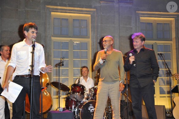 Tex, Patrick Bosso et Patrick Adler lors du Grand Prix des Personnalités le 1er juillet 2012 à Avignon