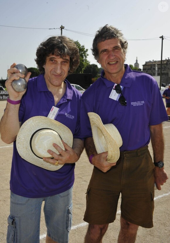 Gérard Leclerc et Gilles Benizio lors du Grand Prix des Personnalités le 30 juin 2012 à Avignon