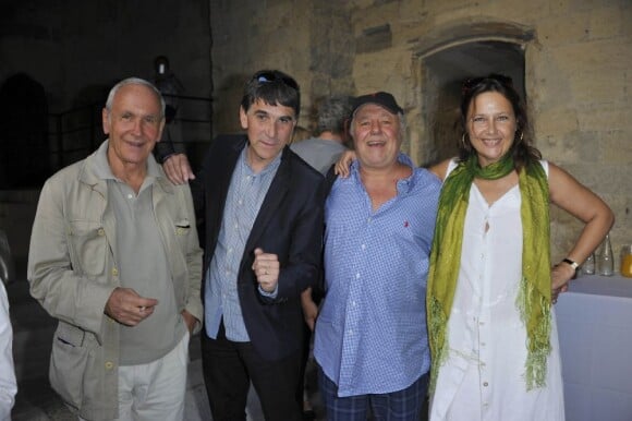 Patrice Laffont, Tex, Marc Jolivet et sa femme lors du Grand Prix des Personnalités le 29 juin 2012 à Avignon