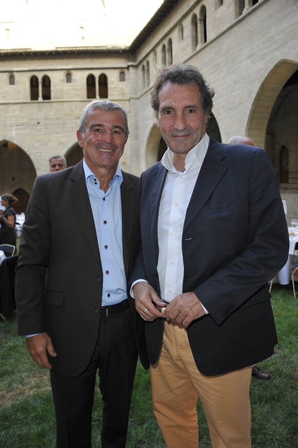 Gilbert Duffaux et Jean-Jacques Bourdin lors du Grand Prix des Personnalités le 29 juin 2012 à Avignon