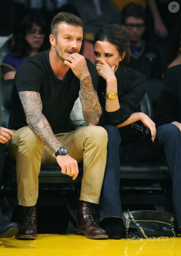 David et Victoria Beckham à Los Angeles le 1er mai 2012.