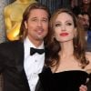 Brad Pitt et Angelina Jolie aux Oscars à Los Angeles, le 26 février 2012.