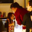 Katie Holmes emmène sa fille Suri manger une glace le 3 juillet 2012 à New York. Le couple Holmes/Cruise a annoncé sa séparation vendredi 29 juin 2012