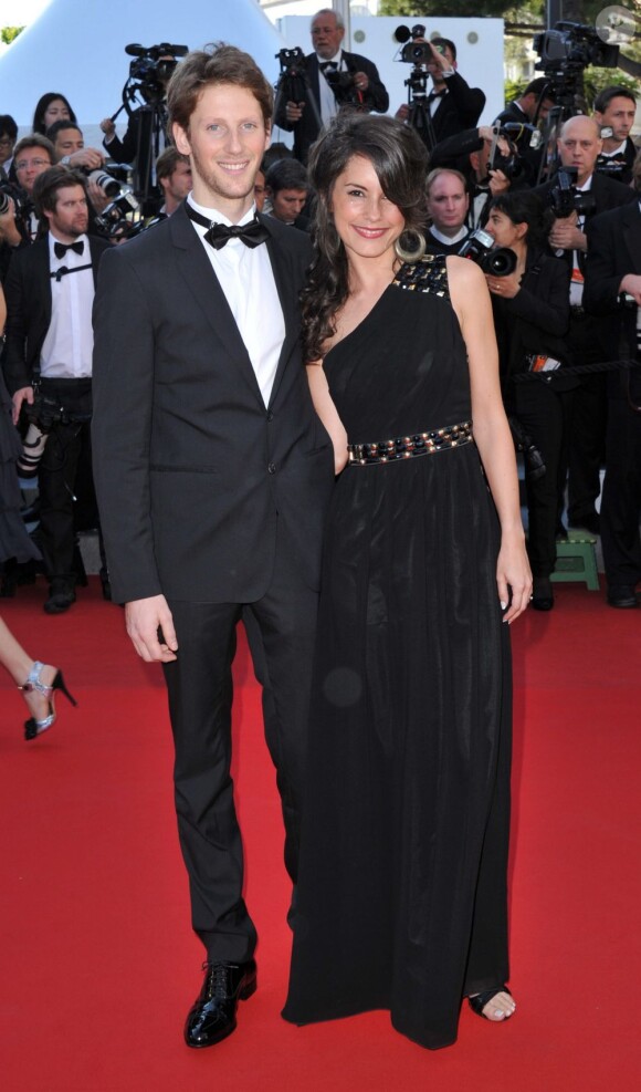 Marion Jollès et Romain Grosjean le 22 mai 2012 au Festival de Cannes. La journaliste de TF1 et le pilote de F1 se sont mariés le 27 juin 2012 à Chamonix.