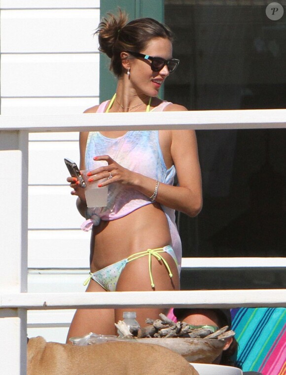 La superbe Alessandra Ambrosio passe une belle journée sur la plage de Los Angeles le 7 juillet 2012