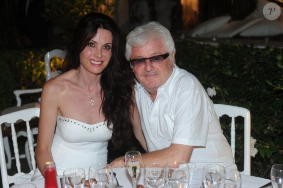 Cerrone et son épouse à la Soirée blanche organisée par le chef Christophe Leroy, aux Moulins de Ramatuelle, le dimanche 8 juillet 2012.