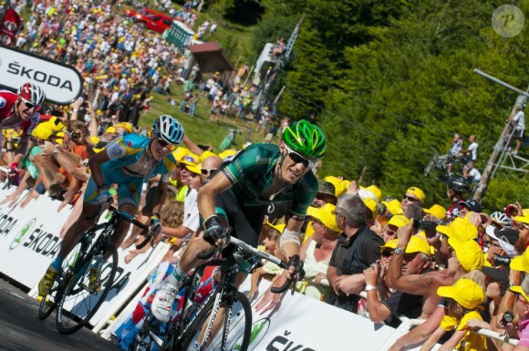 Pierre Rolland le 7 juillet 2012 lors de la septième étape du Tour de France entre Tomblaine et la Planches des Belles Filles