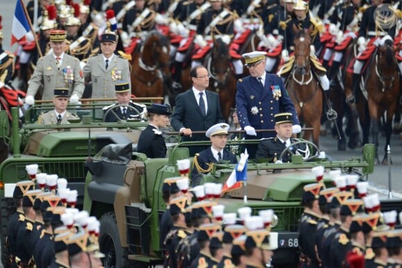 François Hollande lors du défilé de la Fête nationale, le 14 juillet 2012
