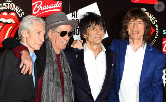 Les Rolling Stones (Charlie Watts, Keith Richards, Ronnie Wood et Mick Jagger), le 13 juillet 2012 à Londres.