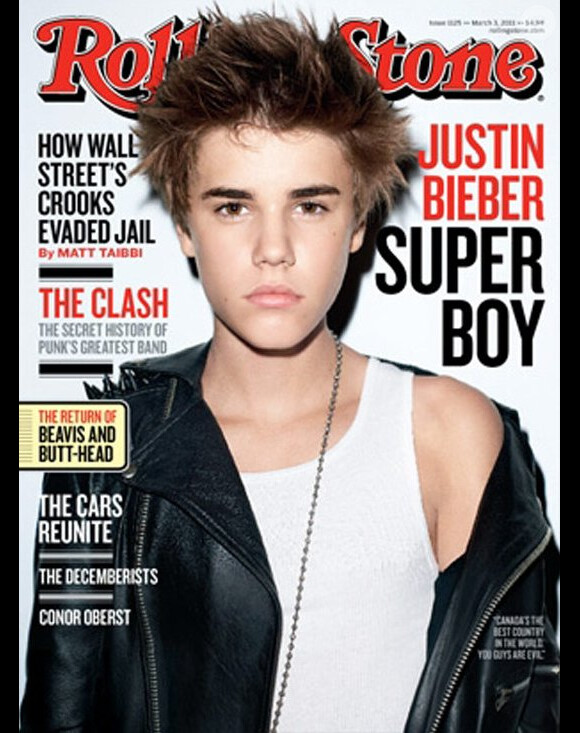 Justin Bieber photographié par Terry Richardson en couverture du magazine Rolling Stone de mars 2012
