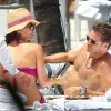 David Charvet et sa femme Brooke Burke à la piscine à Miami, le 19 juillet 2012