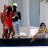 Mario Balotelli en charmante compagnie le 11 juillet 2012 à Ibiza