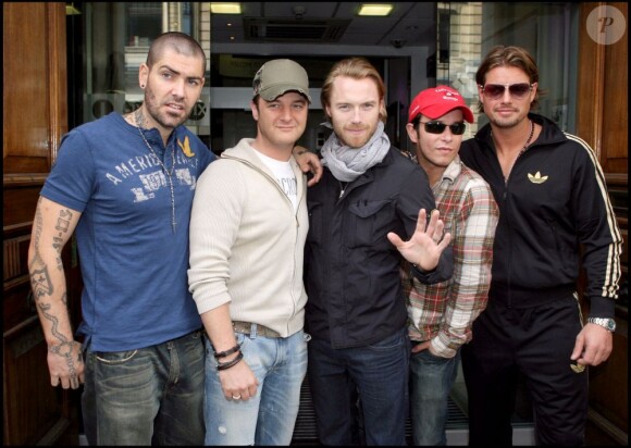 Le groupe Boyzone à Londres, mars 2008.