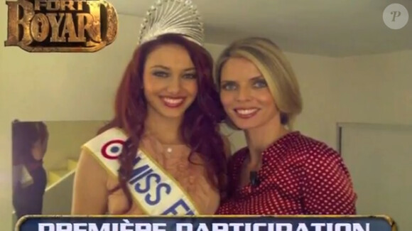 Miss France 2012 lors de sa vidéo de présentation pour Miss Monde 2012 avec Sylvie Tellier
